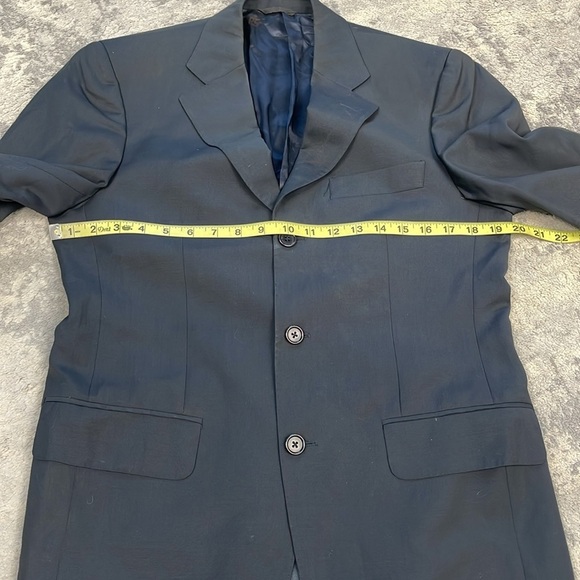 Jack Emerson Navy Blue Wool Blazer Suit Jacket G Napol IT Sz 46 - Picture 12 of 14